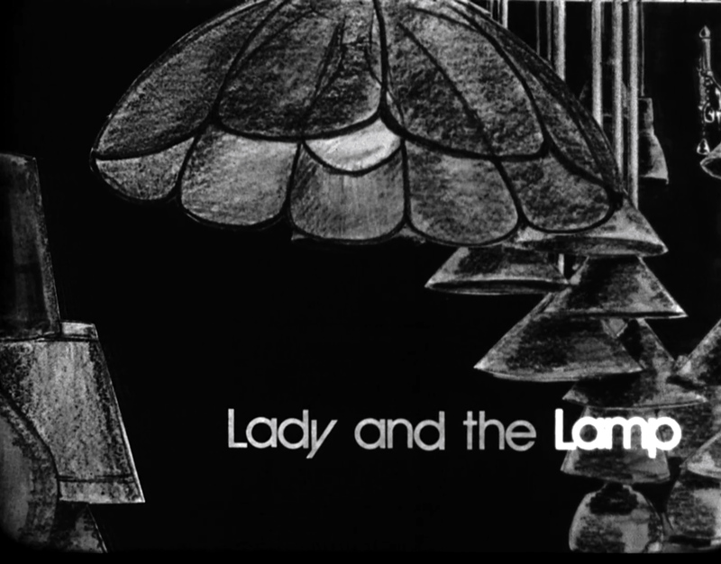Title screen from John Lasseter's CalArts student film Lady and the Lamp (1979).
