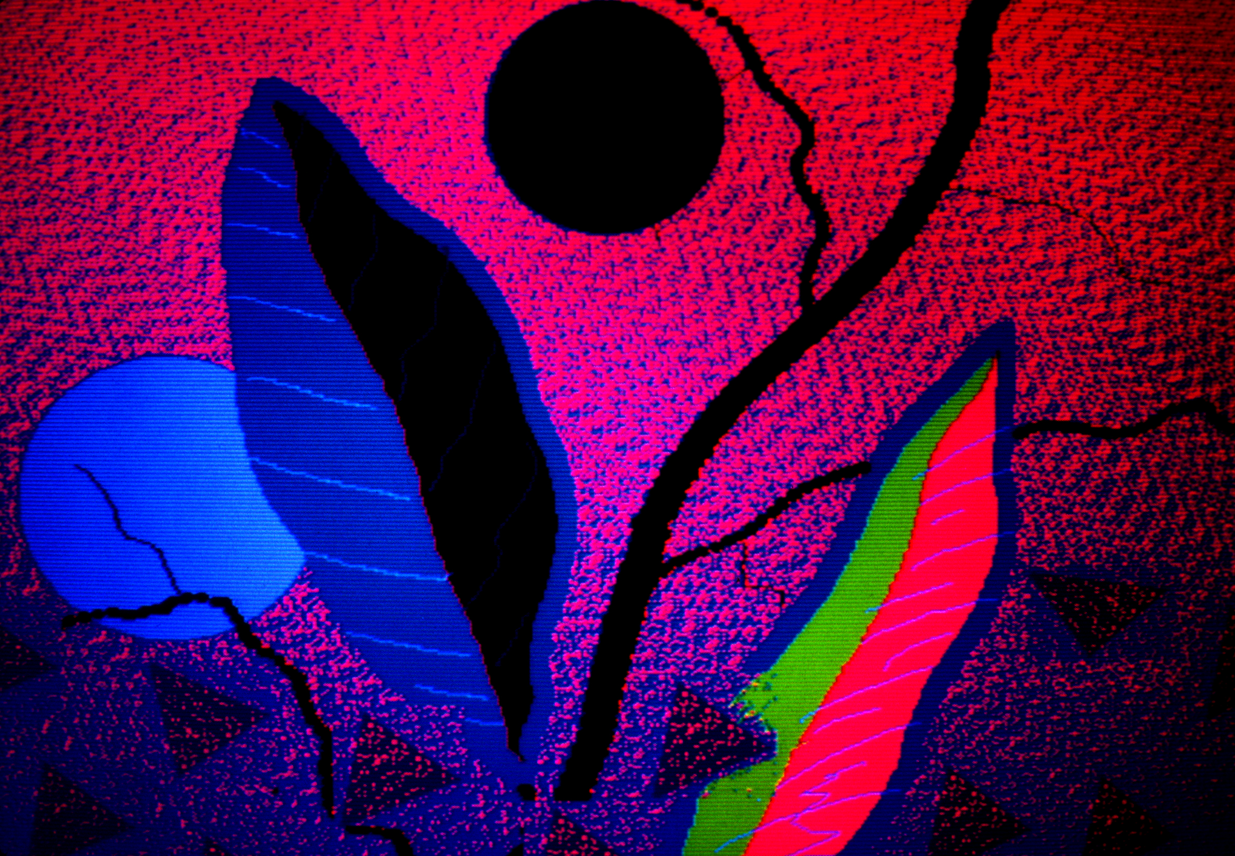 A frame from Joanna Priestley's Jade Leaf (1985).